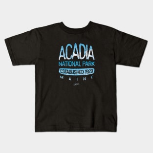 Acadia National Park, Est. 1929, Maine Kids T-Shirt